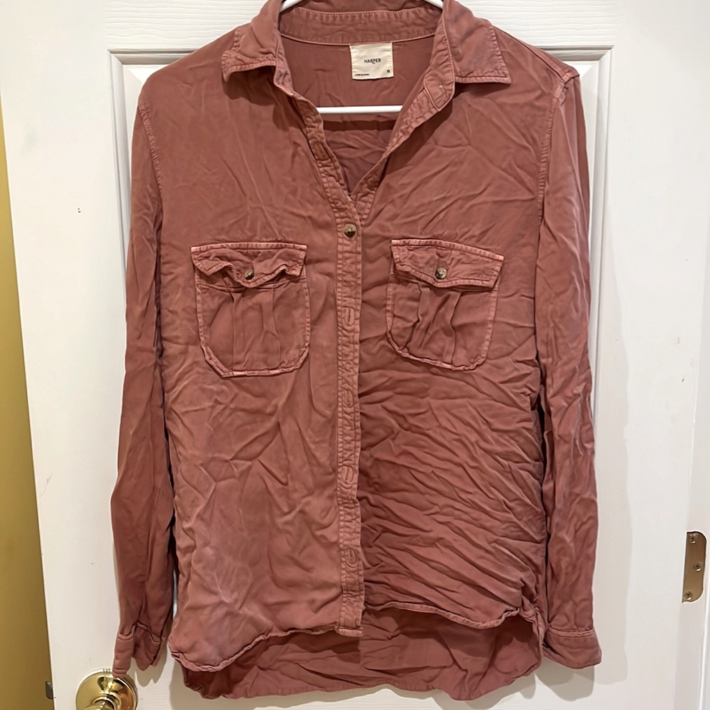 Pink Pocket Button-Down